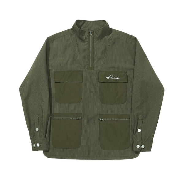 HÉLAS MOMENT WIND QUARTER ZIP GREEN