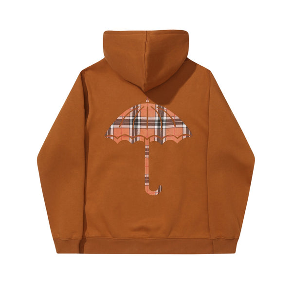 HÉLAS PLAID HOODIE BROWN