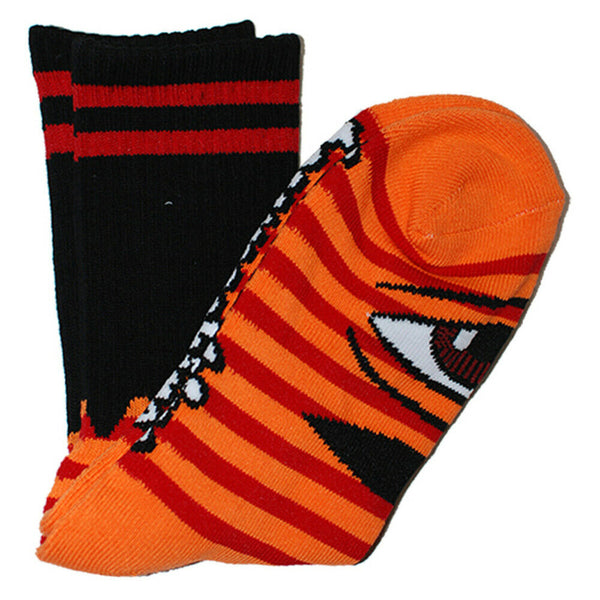 Toy-Machine Sect Eye Stripe Socks Orange Red