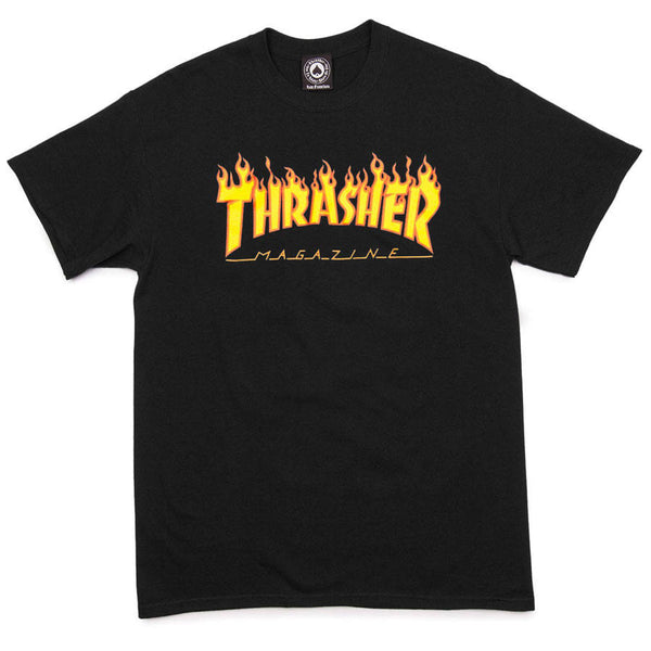 Thrasher Flame Tee Black