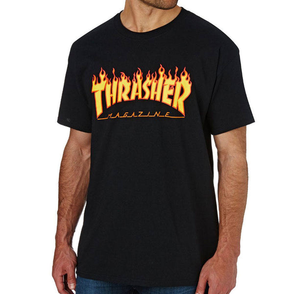 Thrasher Flame Tee Black